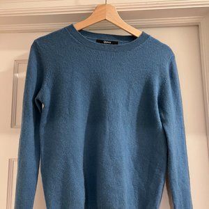 Quince Mongolian Cashmere Crew- Fjord Blue